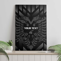 Custom Albania Football Canvas Wall Art Albanian Kastrioti Eagle - Black Style - Wonder Print Shop