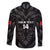 Custom Albania Football Family Matching Off The Shoulder Long Sleeve Dress and Hawaiian Shirt Albanian Kastrioti Eagle - Black Style - Wonder Print Shop