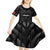 Custom Albania Football Kid Short Sleeve Dress Albanian Kastrioti Eagle - Black Style - Wonder Print Shop