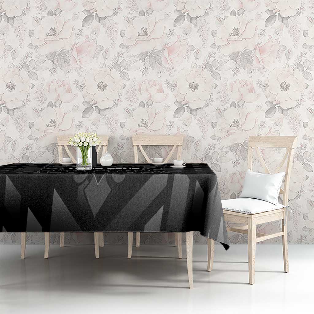 Custom Albania Football Tablecloth Albanian Kastrioti Eagle - Black Style - Wonder Print Shop