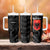 Personalised Albania Football Tumbler With Handle Albanian Kastrioti Eagle - Black Style - Wonder Print Shop