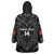 Custom Albania Football Wearable Blanket Hoodie Albanian Kastrioti Eagle - Black Style - Wonder Print Shop