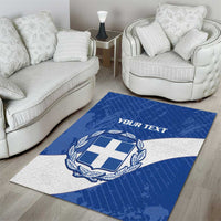 Custom Greece Football Area Rug Ethniki Elladas - Blue Version - Wonder Print Shop