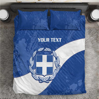 Custom Greece Football Bedding Set Ethniki Elladas - Blue Version - Wonder Print Shop
