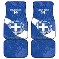 Custom Greece Football Car Mats Ethniki Elladas - Blue Version - Wonder Print Shop