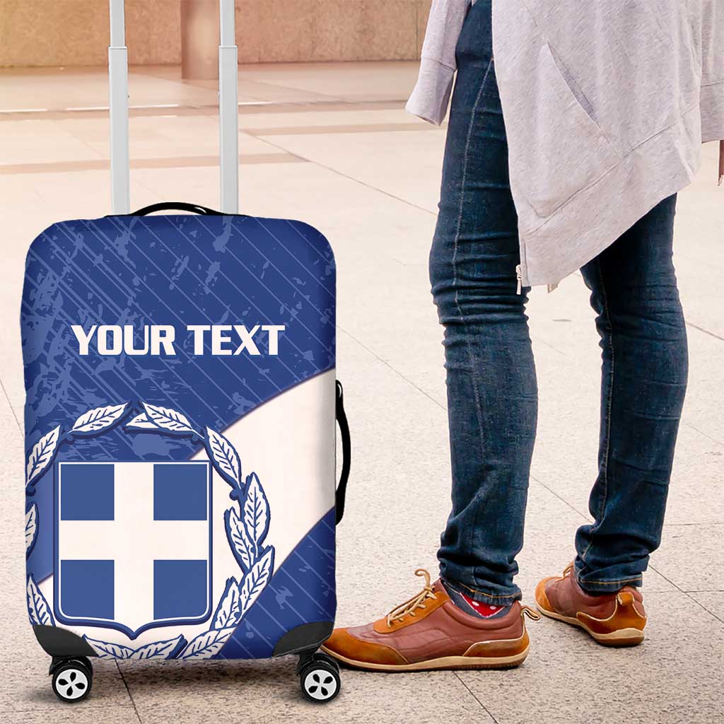 Custom Greece Football Luggage Cover Ethniki Elladas - Blue Version - Wonder Print Shop