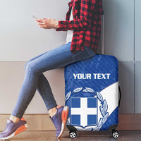 Custom Greece Football Luggage Cover Ethniki Elladas - Blue Version - Wonder Print Shop