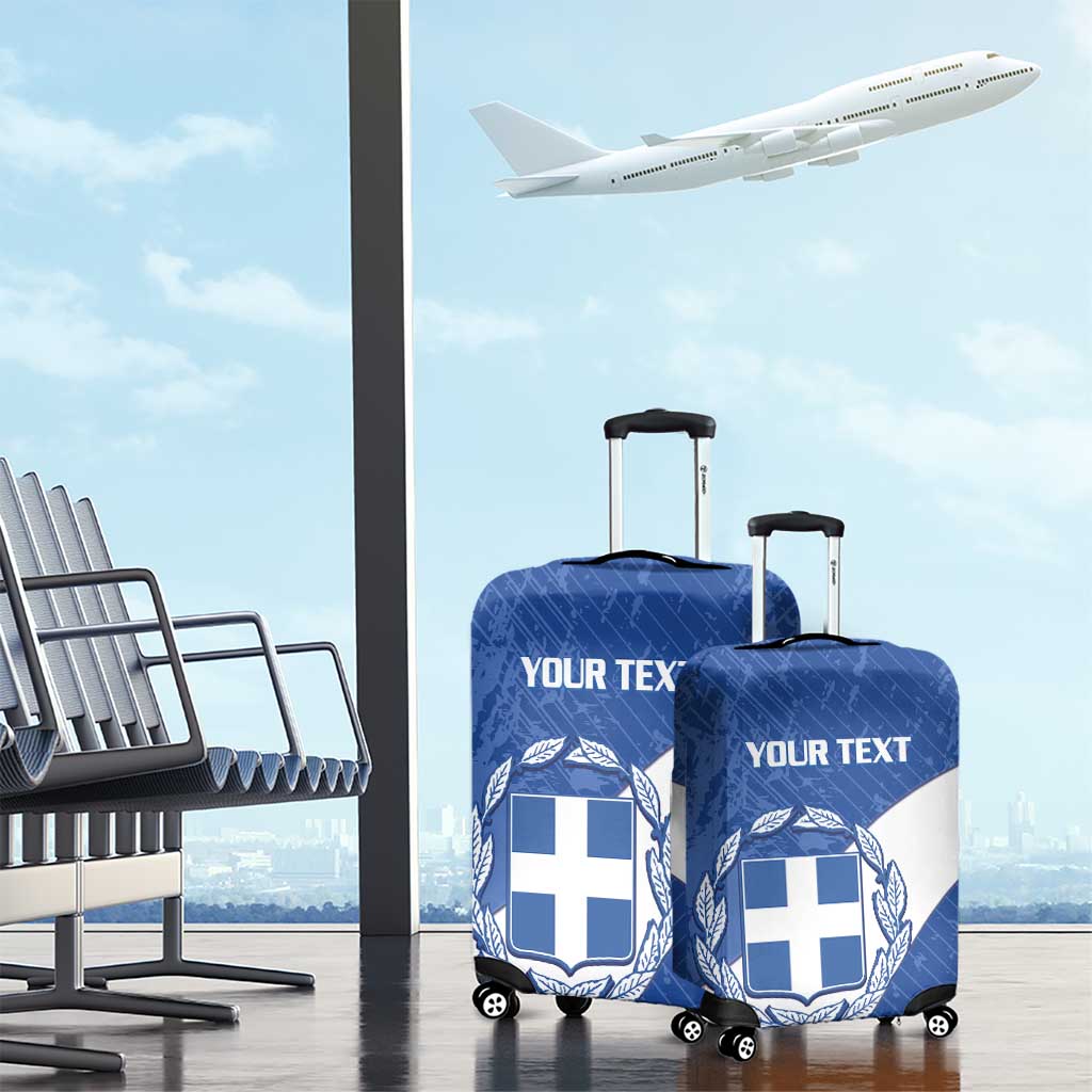 Custom Greece Football Luggage Cover Ethniki Elladas - Blue Version - Wonder Print Shop