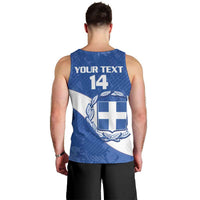 Custom Greece Football Men Tank Top Ethniki Elladas - Blue Version - Wonder Print Shop