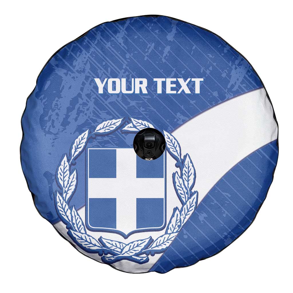 Custom Greece Football Spare Tire Cover Ethniki Elladas - Blue Version - Wonder Print Shop