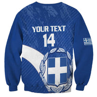 Custom Greece Football Sweatshirt Ethniki Elladas - Blue Version - Wonder Print Shop