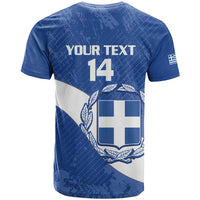 Custom Greece Football T Shirt Ethniki Elladas - Blue Version - Wonder Print Shop