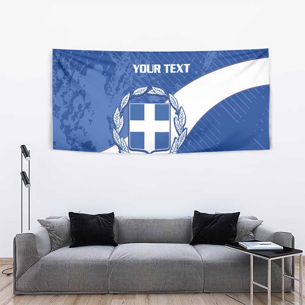 Custom Greece Football Tapestry Ethniki Elladas - Blue Version - Wonder Print Shop