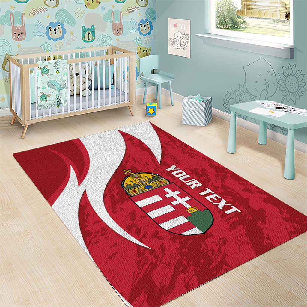 Custom Hungary Football Area Rug Go Magyarok - Curves Style - Wonder Print Shop