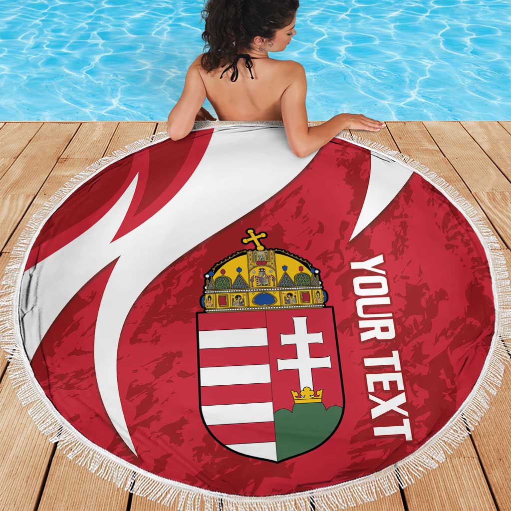 Custom Hungary Football Beach Blanket Go Magyarok - Curves Style - Wonder Print Shop
