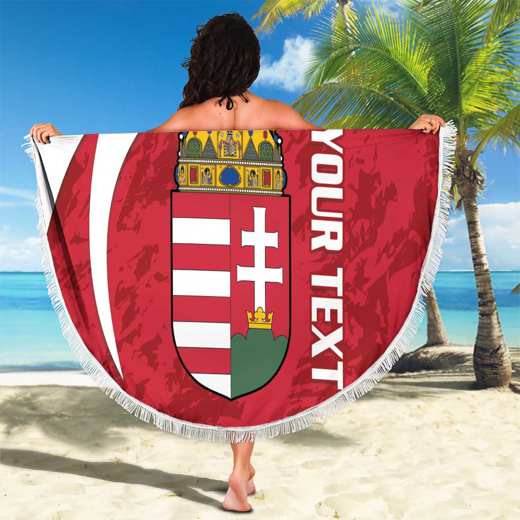 Custom Hungary Football Beach Blanket Go Magyarok - Curves Style - Wonder Print Shop