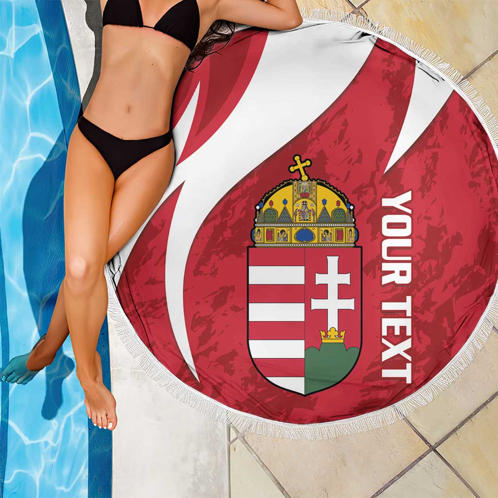 Custom Hungary Football Beach Blanket Go Magyarok - Curves Style - Wonder Print Shop