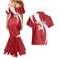 Custom Hungary Football Couples Matching Mermaid Dress and Hawaiian Shirt Go Magyarok - Curves Style - Wonder Print Shop