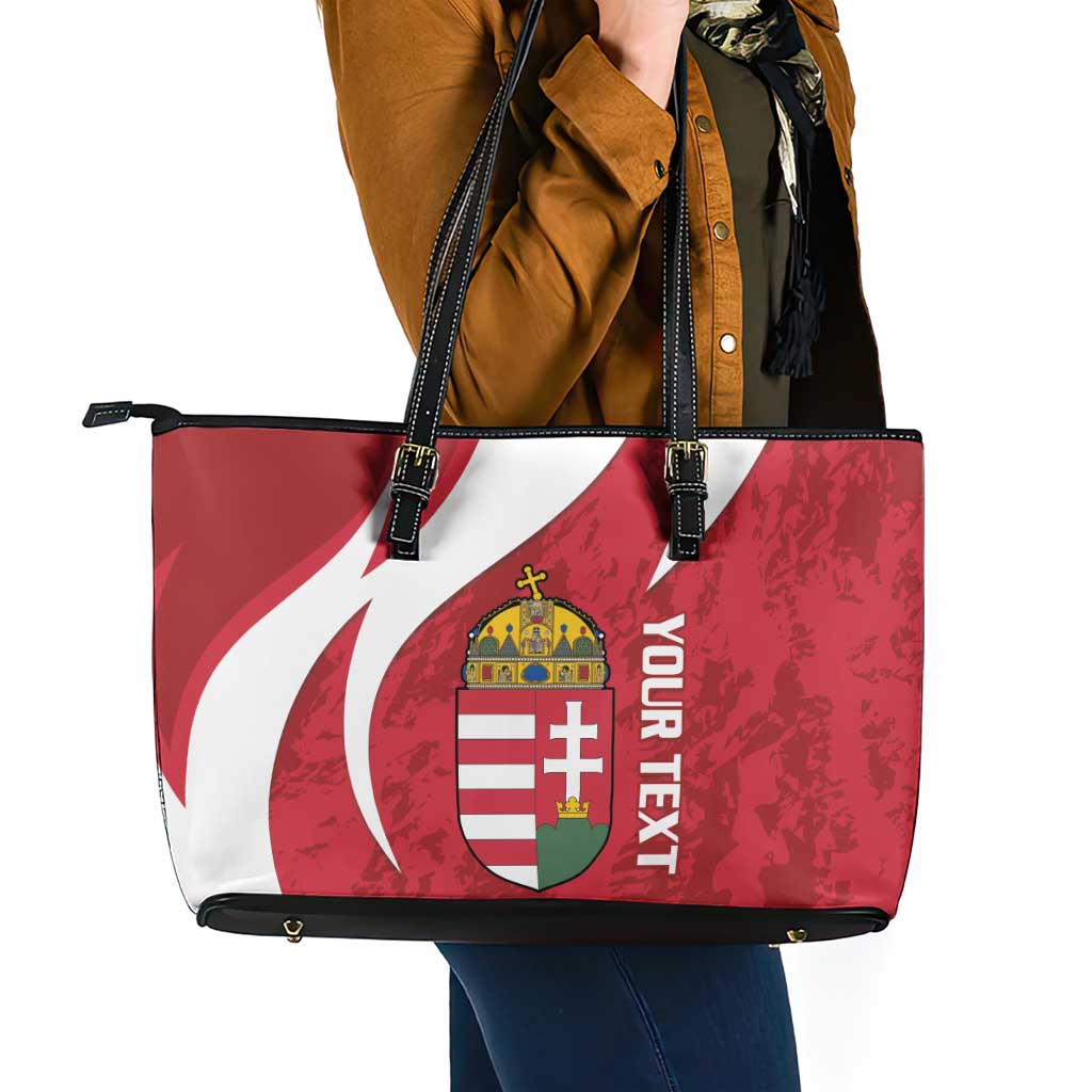 Custom Hungary Football Leather Tote Bag Go Magyarok - Curves Style - Wonder Print Shop