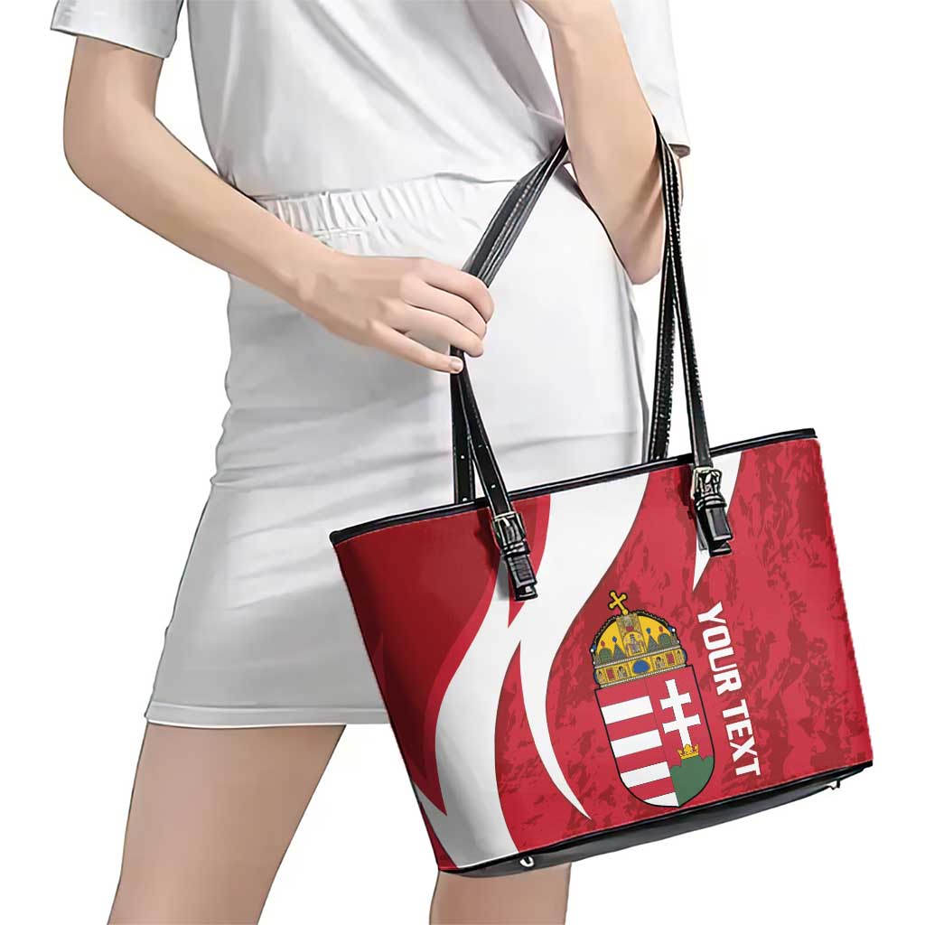 Custom Hungary Football Leather Tote Bag Go Magyarok - Curves Style - Wonder Print Shop