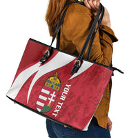 Custom Hungary Football Leather Tote Bag Go Magyarok - Curves Style - Wonder Print Shop