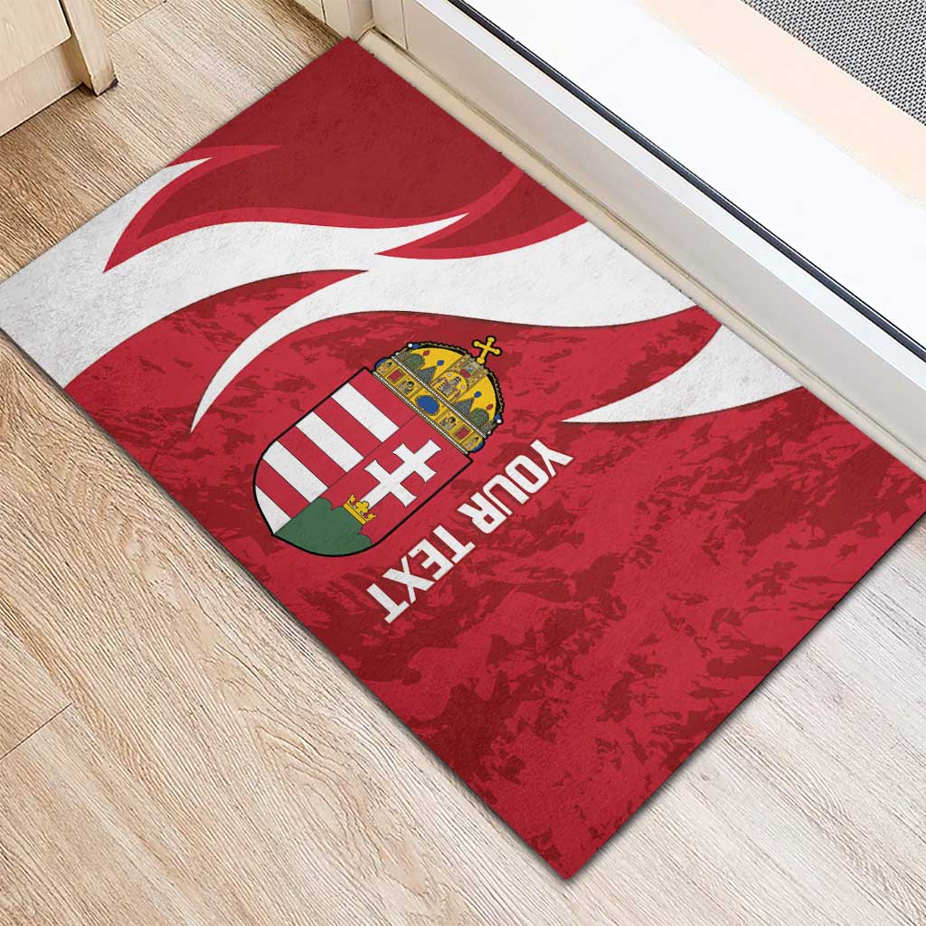 Custom Hungary Football Rubber Doormat Go Magyarok - Curves Style - Wonder Print Shop