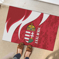 Custom Hungary Football Rubber Doormat Go Magyarok - Curves Style - Wonder Print Shop