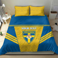 Custom Sweden Football Bedding Set Go Blagult - Scandinavian Pattern - Wonder Print Shop