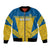 Custom Sweden Football Bomber Jacket Go Blagult - Scandinavian Pattern - Wonder Print Shop