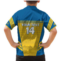 Custom Sweden Football Family Matching Mermaid Dress and Hawaiian Shirt Go Blagult - Scandinavian Pattern - Wonder Print Shop