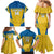 Custom Sweden Football Family Matching Mermaid Dress and Hawaiian Shirt Go Blagult - Scandinavian Pattern - Wonder Print Shop