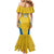 Custom Sweden Football Family Matching Mermaid Dress and Hawaiian Shirt Go Blagult - Scandinavian Pattern - Wonder Print Shop
