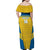 Custom Sweden Football Family Matching Off Shoulder Maxi Dress and Hawaiian Shirt Go Blagult - Scandinavian Pattern - Wonder Print Shop