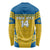 Custom Sweden Football Long Sleeve Shirt Go Blagult - Scandinavian Pattern - Wonder Print Shop