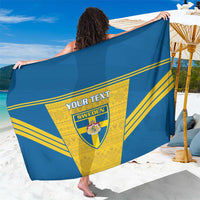 Custom Sweden Football Sarong Go Blagult - Scandinavian Pattern - Wonder Print Shop