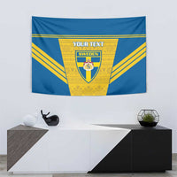 Custom Sweden Football Tapestry Go Blagult - Scandinavian Pattern - Wonder Print Shop