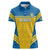 Custom Sweden Football Women Polo Shirt Go Blagult - Scandinavian Pattern - Wonder Print Shop