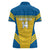 Custom Sweden Football Women Polo Shirt Go Blagult - Scandinavian Pattern - Wonder Print Shop