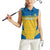 Custom Sweden Football Women Sleeveless Polo Shirt Go Blagult - Scandinavian Pattern - Wonder Print Shop