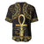 Ancient Egypt Ankh and Eye Of Horus Baseball Jersey Egyptian Hieroglyphs - Wonder Print Shop