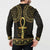Ancient Egypt Ankh and Eye Of Horus Button Sweatshirt Egyptian Hieroglyphs - Wonder Print Shop