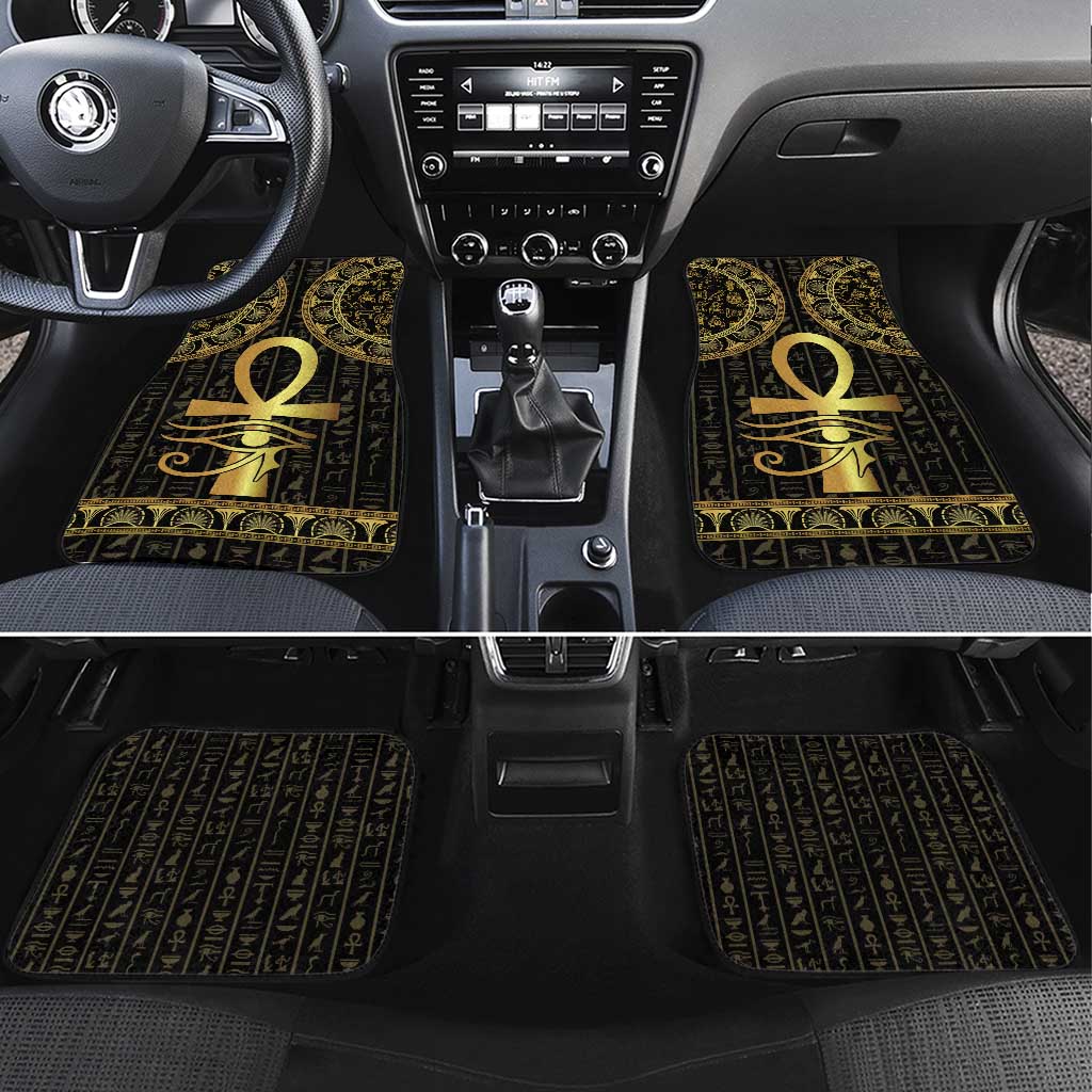 Ancient Egypt Ankh and Eye Of Horus Car Mats Egyptian Hieroglyphs - Wonder Print Shop