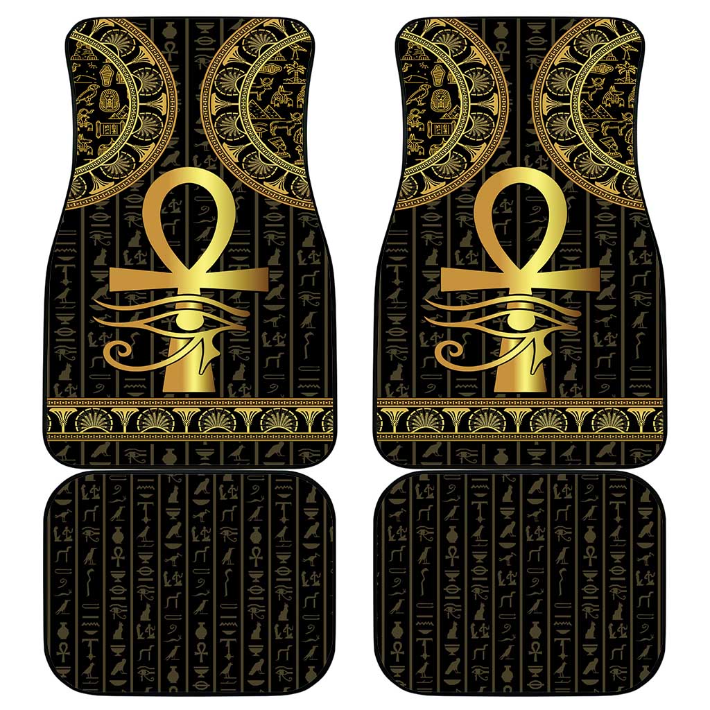 Ancient Egypt Ankh and Eye Of Horus Car Mats Egyptian Hieroglyphs - Wonder Print Shop