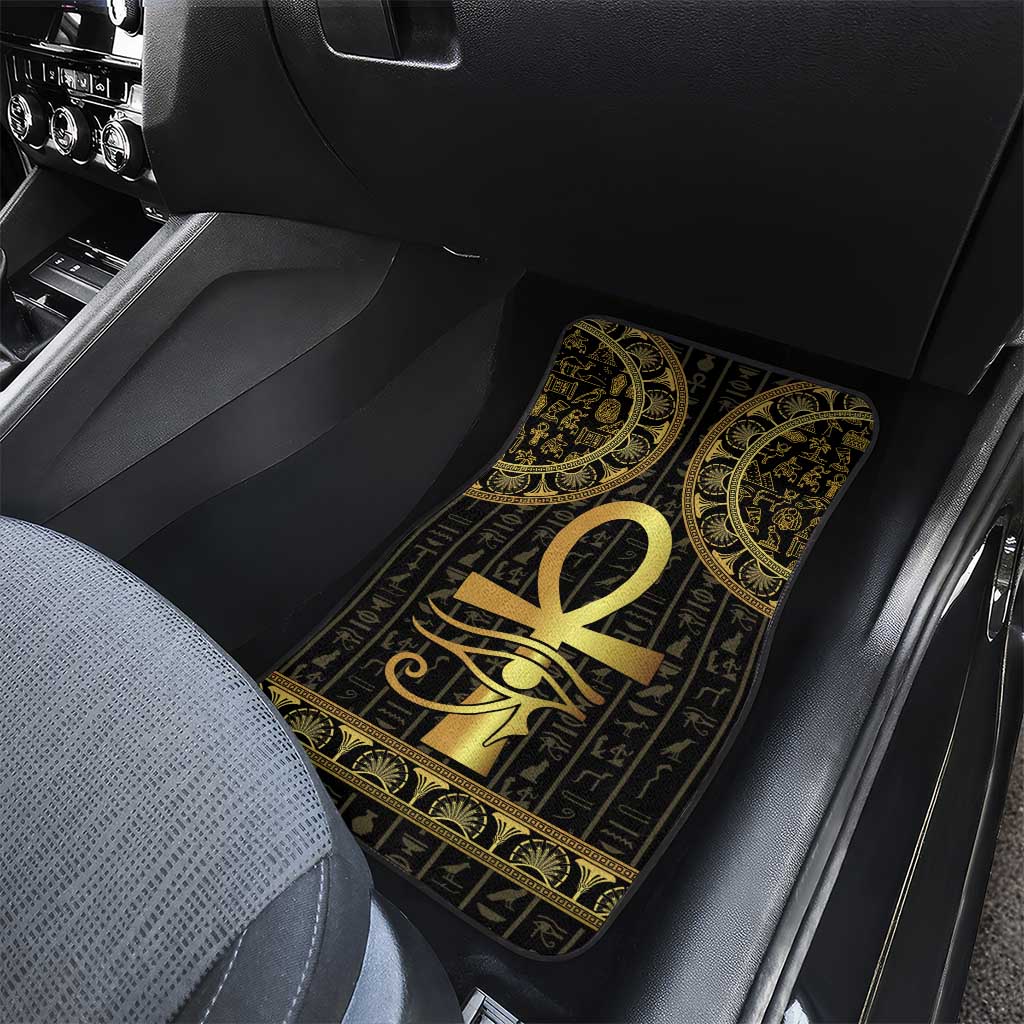 Ancient Egypt Ankh and Eye Of Horus Car Mats Egyptian Hieroglyphs - Wonder Print Shop