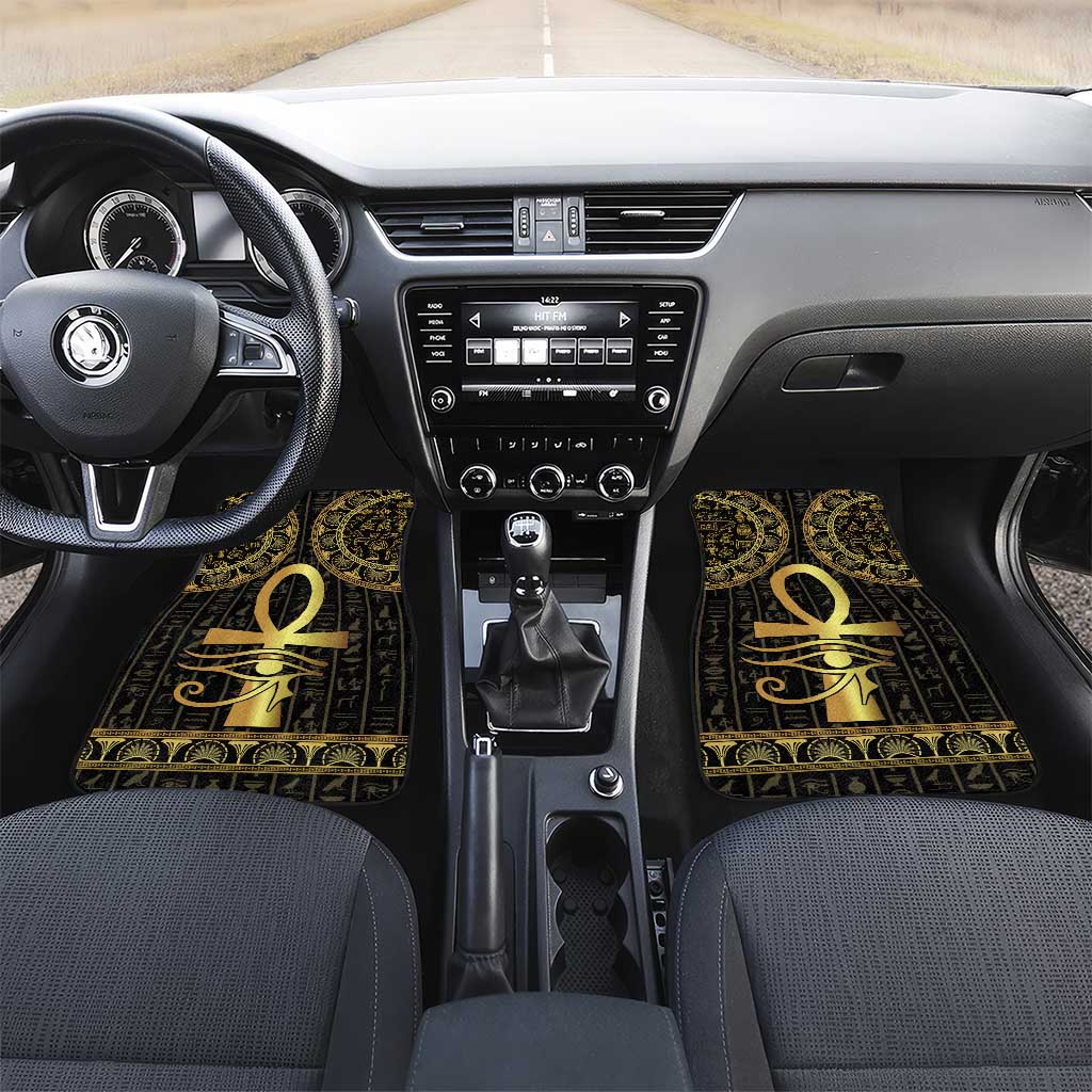Ancient Egypt Ankh and Eye Of Horus Car Mats Egyptian Hieroglyphs - Wonder Print Shop