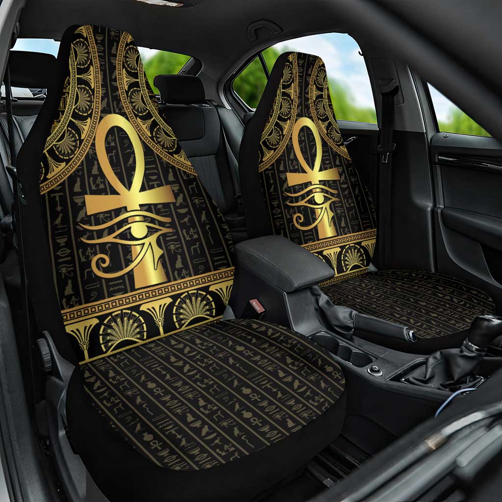 Ancient Egypt Ankh and Eye Of Horus Car Seat Cover Egyptian Hieroglyphs - Wonder Print Shop