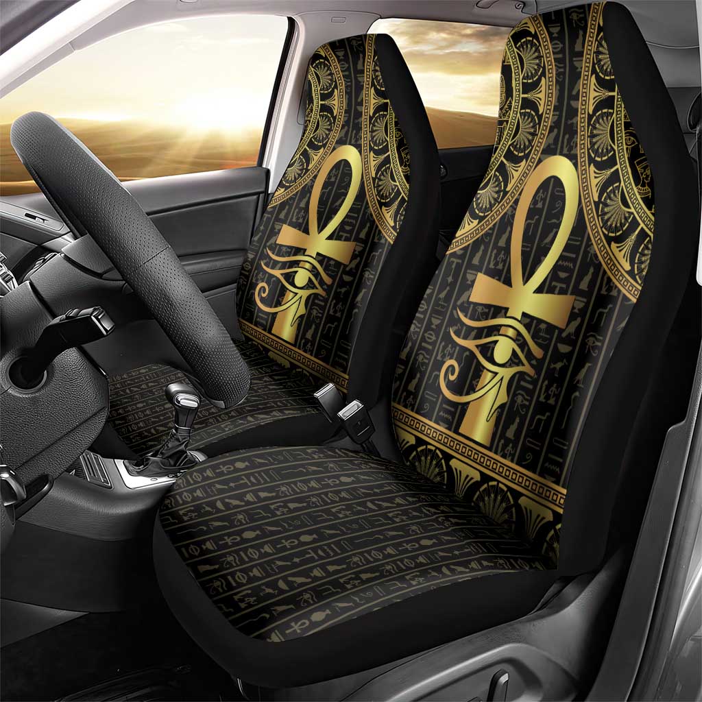 Ancient Egypt Ankh and Eye Of Horus Car Seat Cover Egyptian Hieroglyphs - Wonder Print Shop