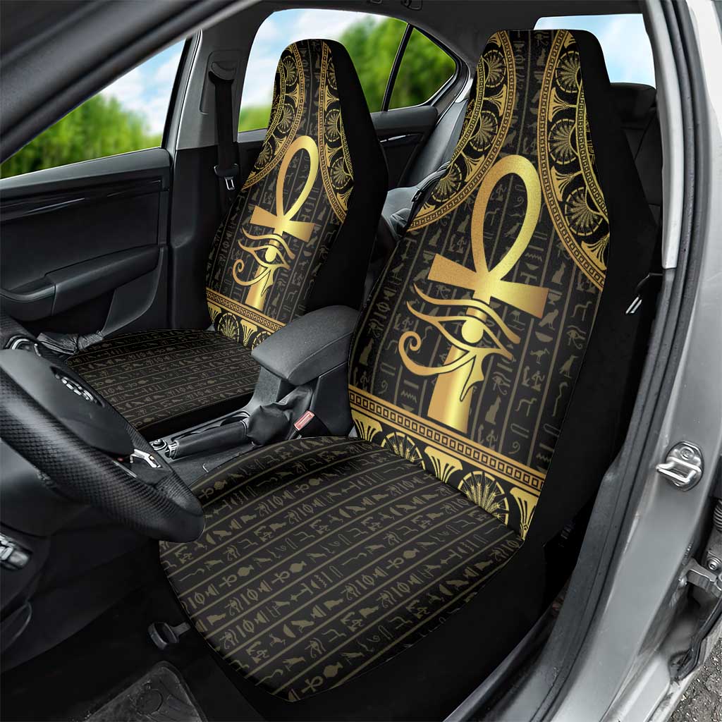 Ancient Egypt Ankh and Eye Of Horus Car Seat Cover Egyptian Hieroglyphs - Wonder Print Shop