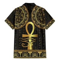 Ancient Egypt Ankh and Eye Of Horus Family Matching Mermaid Dress and Hawaiian Shirt Egyptian Hieroglyphs - Wonder Print Shop