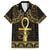Ancient Egypt Ankh and Eye Of Horus Family Matching Summer Maxi Dress and Hawaiian Shirt Egyptian Hieroglyphs - Wonder Print Shop